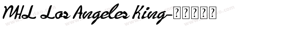 NHL Los Angeles King字体转换